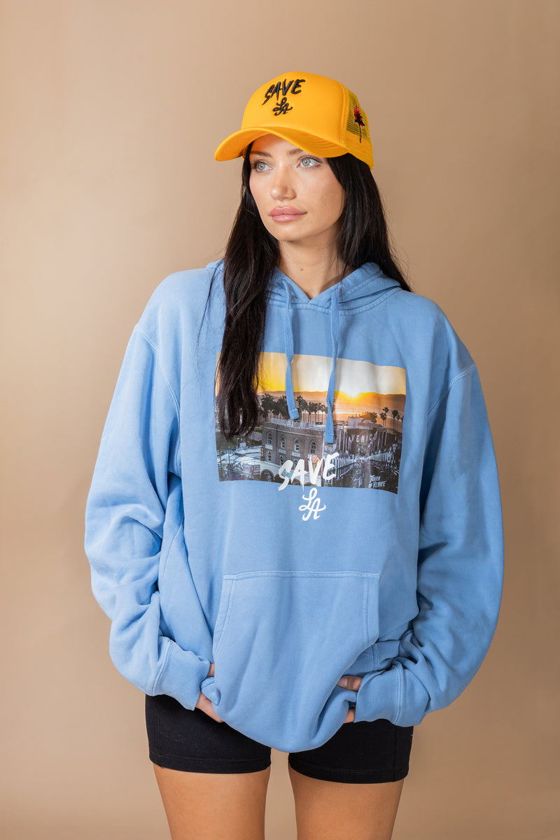 SAVE LA VENICE HOODIE - BLUE – Hot Rod LA